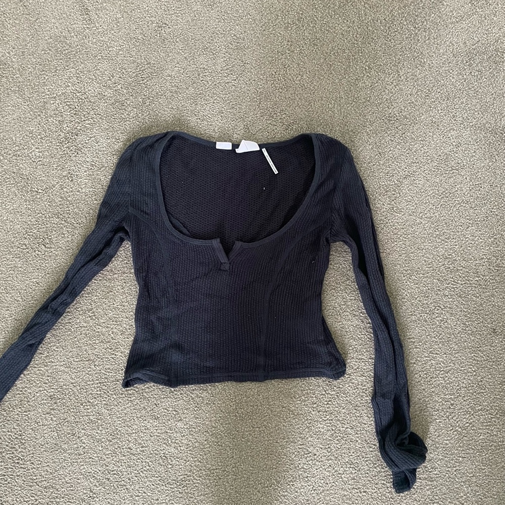 Free People Out from Under Navy Blue Long Sleeve